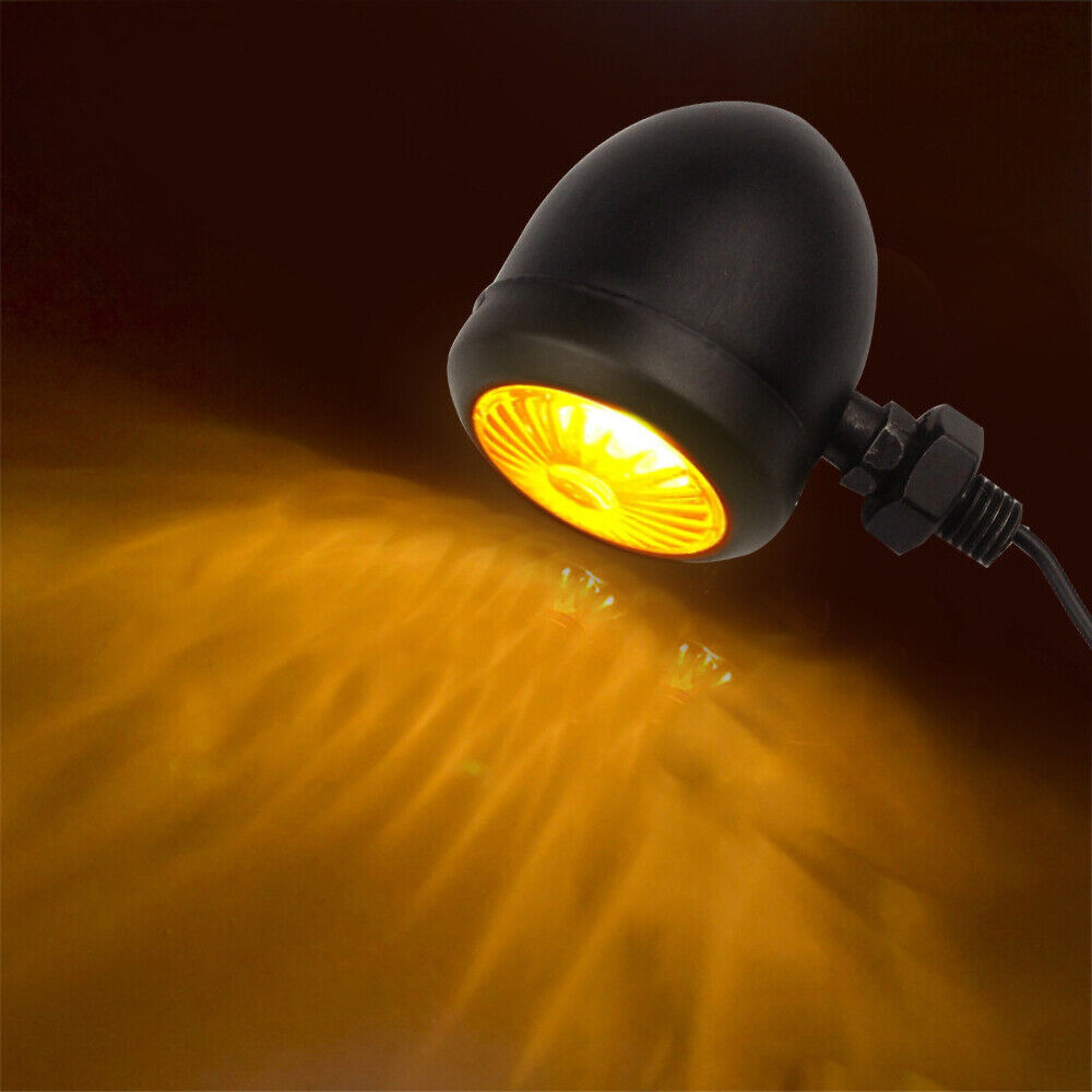 4X 12V Motorcycle Indicators Amber LED Turn Signal Light Universal Blinkers Lamp