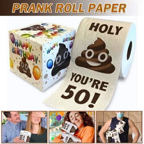 Funny Toilet Paper Roll Birthday Decoration Birthday Gifts for Women Men Gift