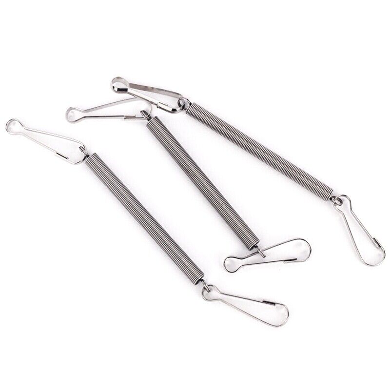 Metal Spring with 2 Clips Stainless Steel Small Animal Cage Accessories