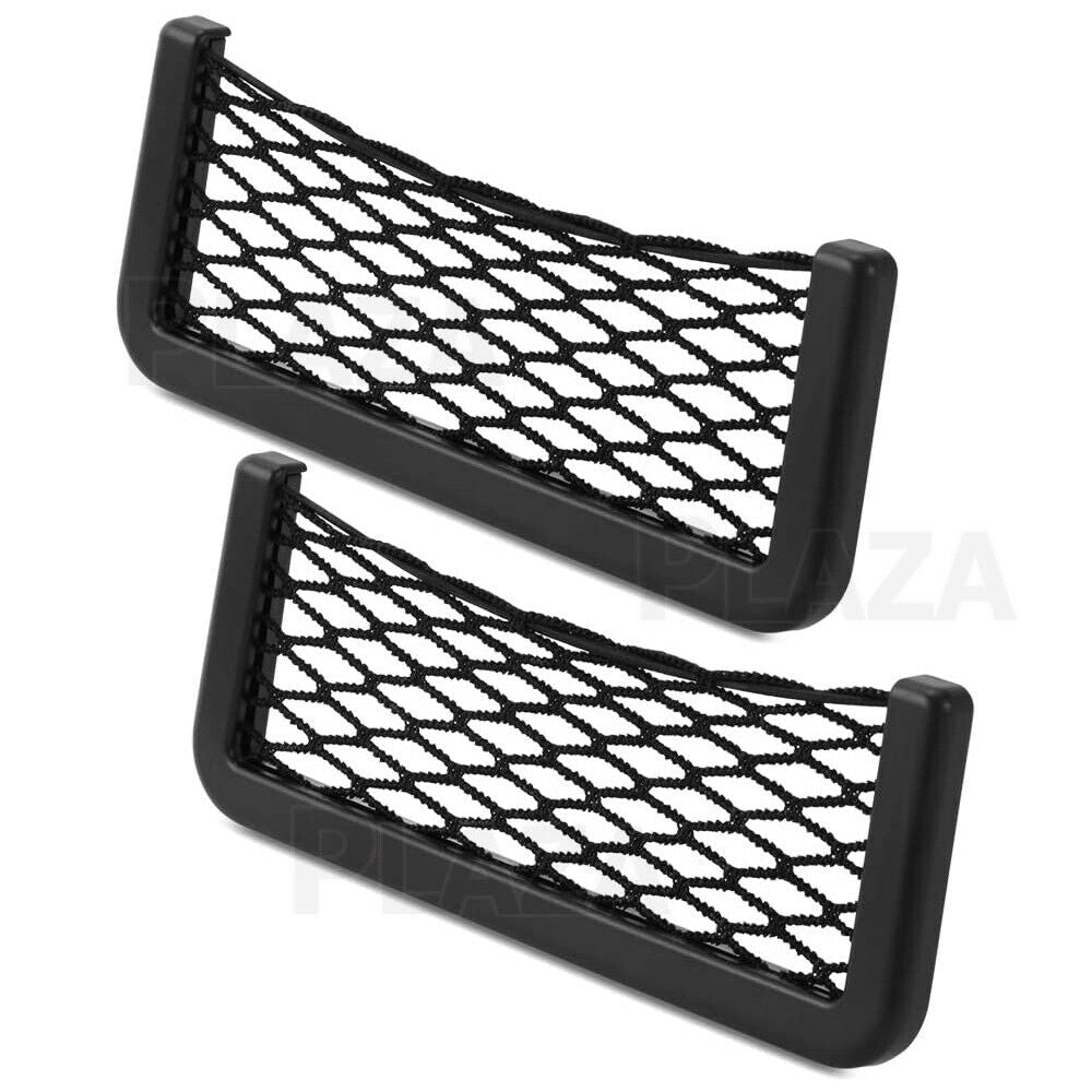 2x Car Net Storage Holder Adhesive Pocket Phone Mesh Organiser Sunglasses Pouch