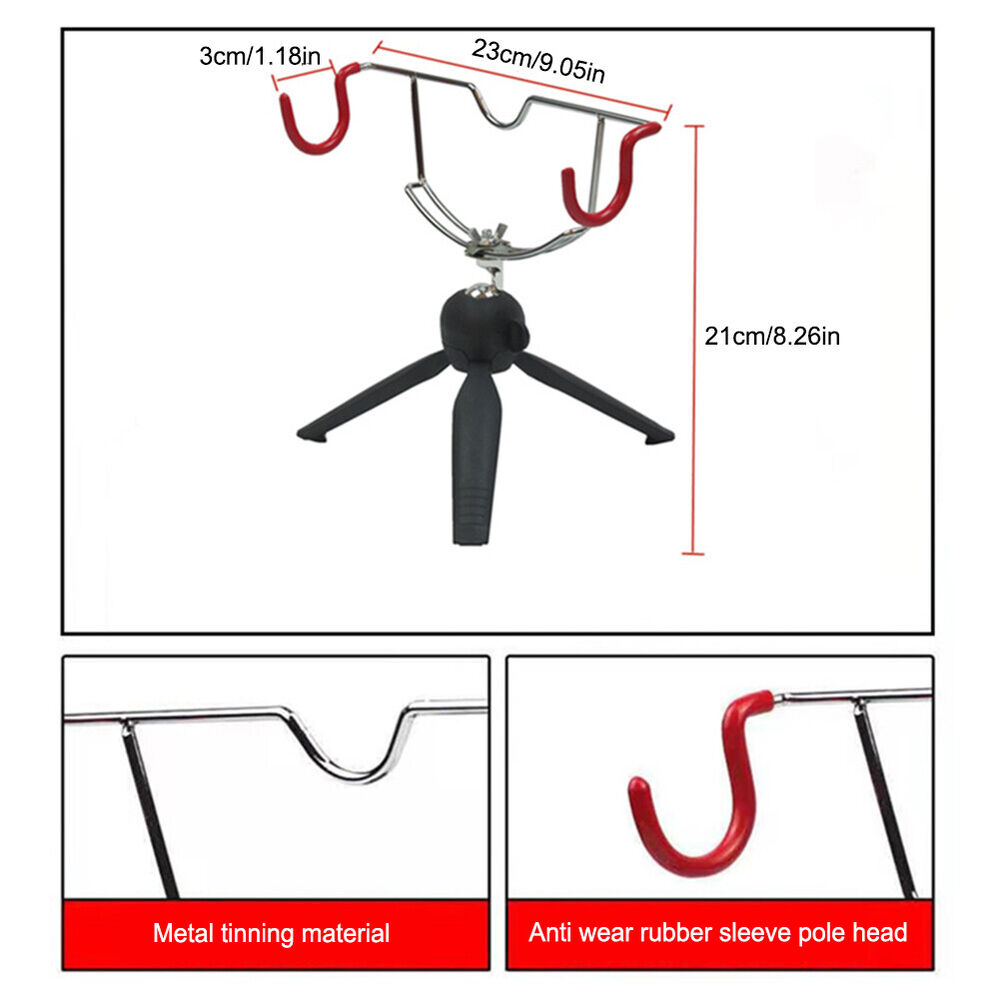 Portable Ice Fishing Rod Holder Adjustable Angle Double-Head Fish Pole Holder