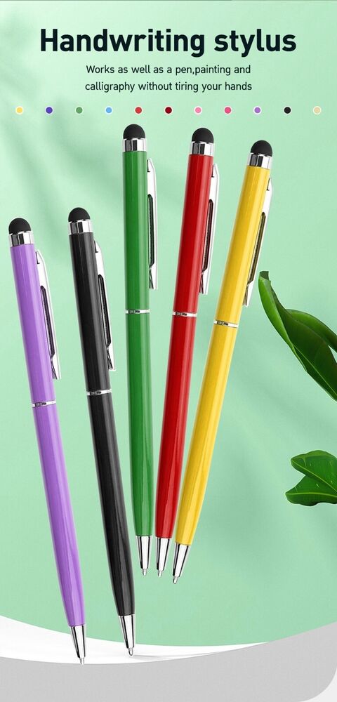 5x Capacitive Touch Screen Stylus Ball Point Ink Pen for iPhone iPad Tablet 2 in 1