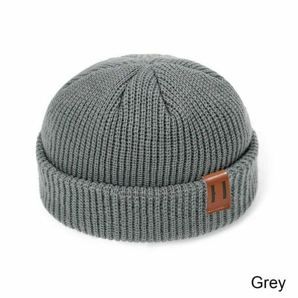 Men Women Mini Fisherman Beanie Hat Winter Soft warm Knitted Docker Skull Cap