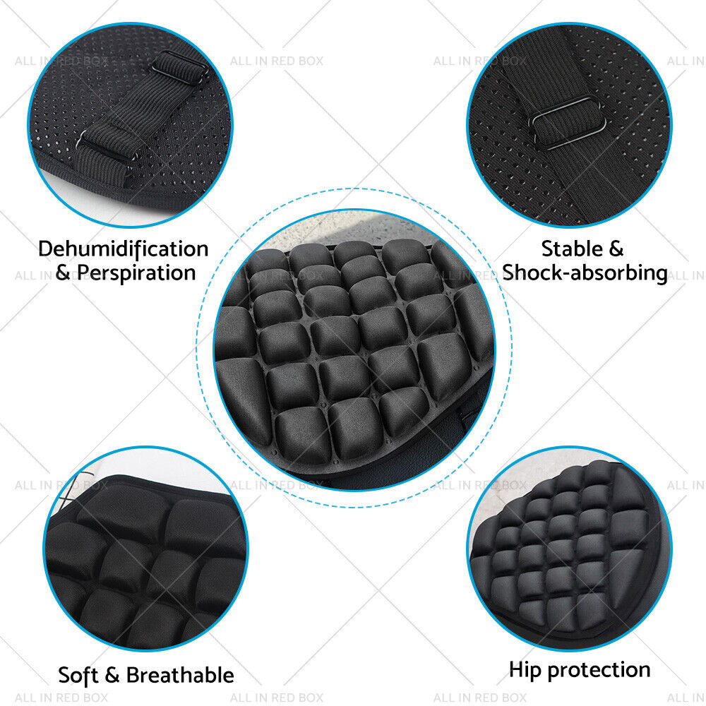 3D Motorcycle Comfort Gel Seat Cushion Universal Air Motorbike Pillow Pad Cover