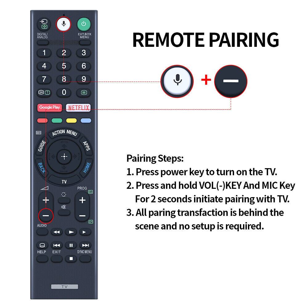 RMF-TX310P Voice Remote Control For Sony TV KD-75X8000G KD-65X8000G