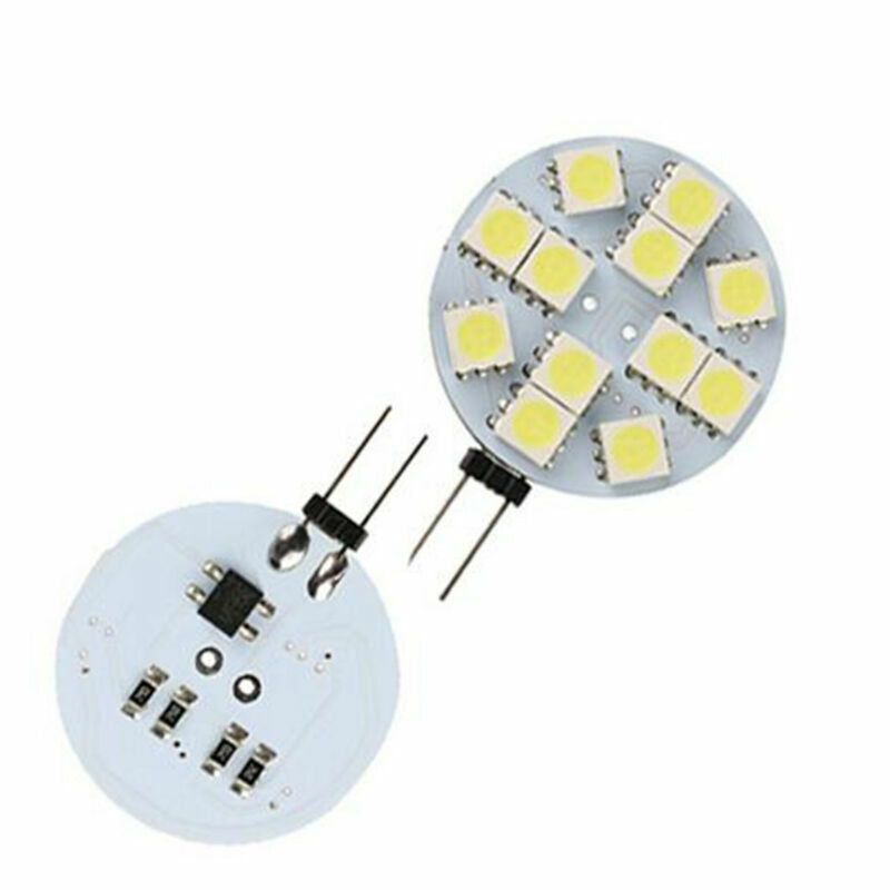 G4 5050 SMD 6/9/12 LED Car Boat Light Round Bulb Side-pins Lamp DC 12V