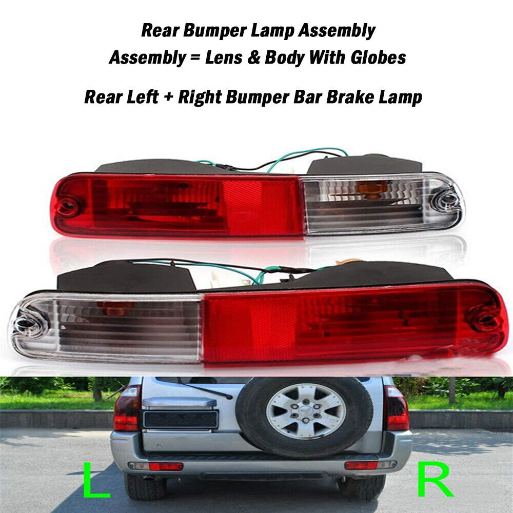 Rear Brake Bumper Reflector Brake Light For Mitsubishi Pajero NP 2002-2006