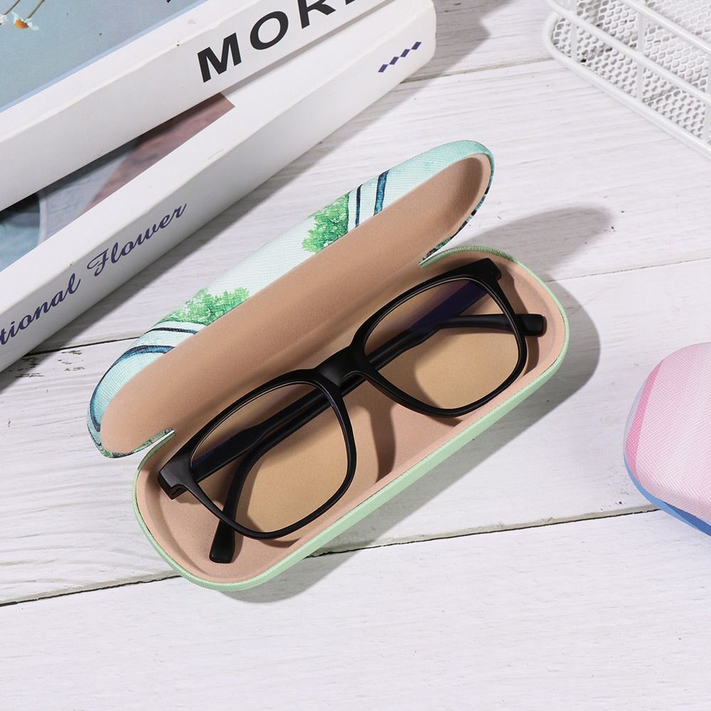 Pattern Hard Glasses Box Eyeglasses Case Spectacle Holder Eyewear Protector