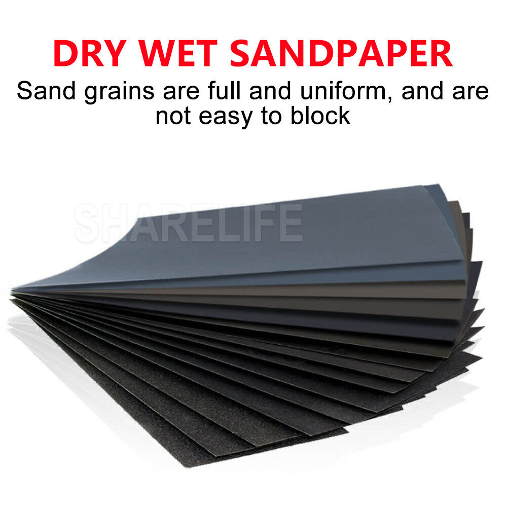 36x Sandpaper Wet Dry Sanding Sheet 400 600 800 1000 1200 1500 2000 3000 Grit