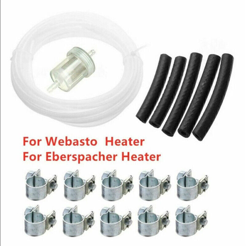 For Webasto Eberspacher Diesel Heater Inline Fuel Filter Hose Clip Pipe Line Kit