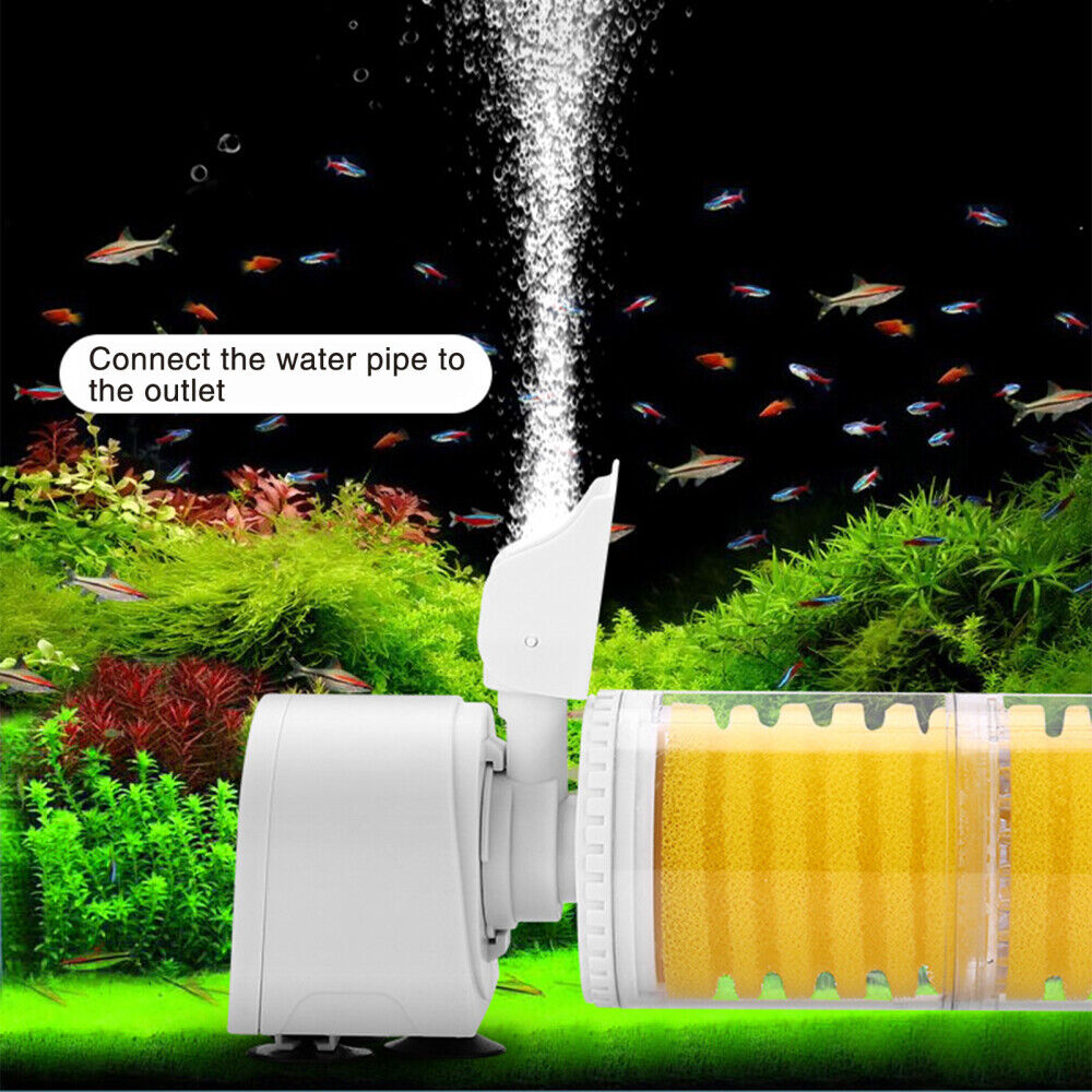 3 in1 Fish Tank Filter Pump Aquarium Submersible Internal Filter Aquarium Filter