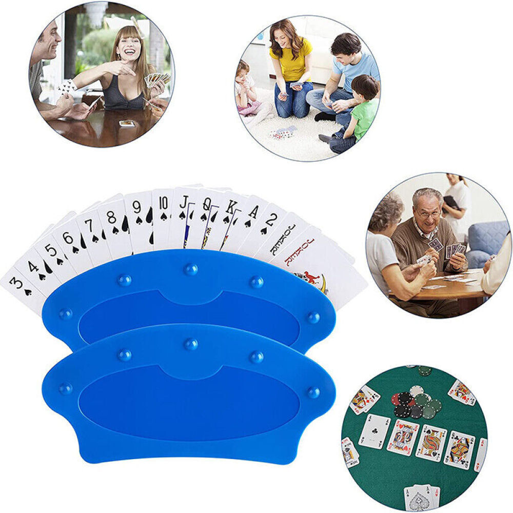 4pcs Fan Shape Playing Card Holder Rack Hands-Free for Children Arthritis Poker