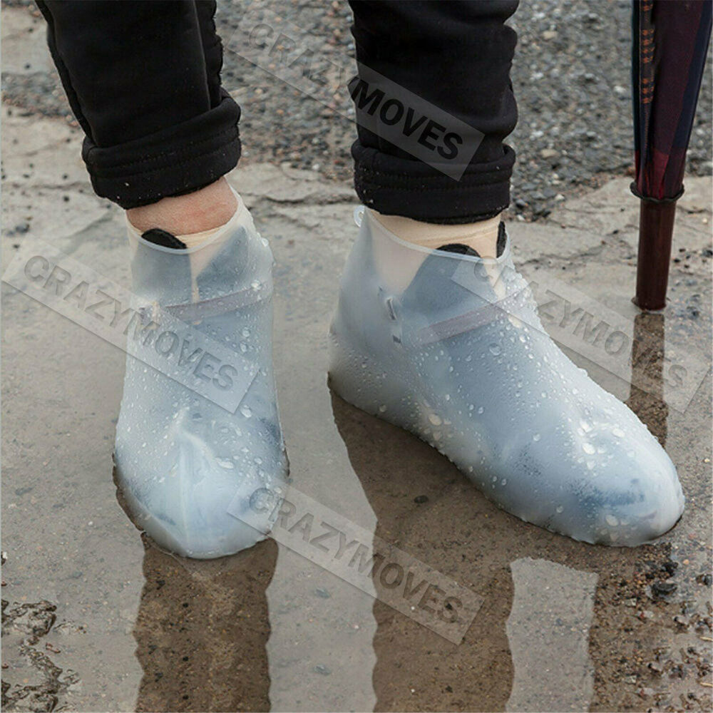 SHOE COVER WATERPROOF Silicone Non Slip Rain Water RUBBER Foot Boot Overshoe