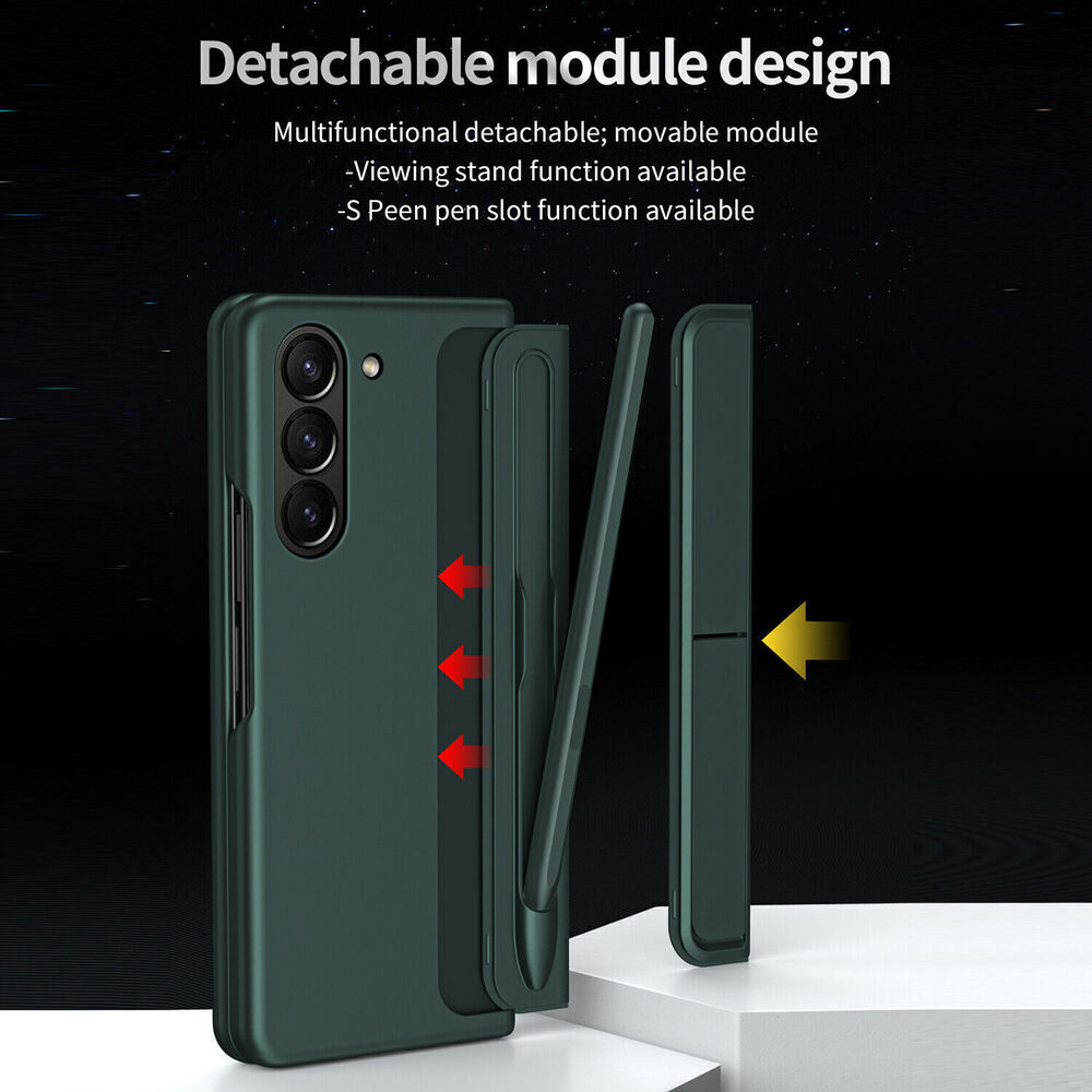 For Samsung Galaxy Z Fold 5 Fold 4 3 Rugged Bracket Stand Holder Case with S Pen