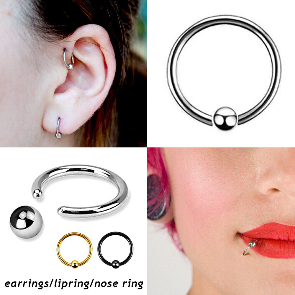 Septum Ring Nose Piercing Ring Helix Ear Hoop Nose Ring Body Jewelry Gothic Gift