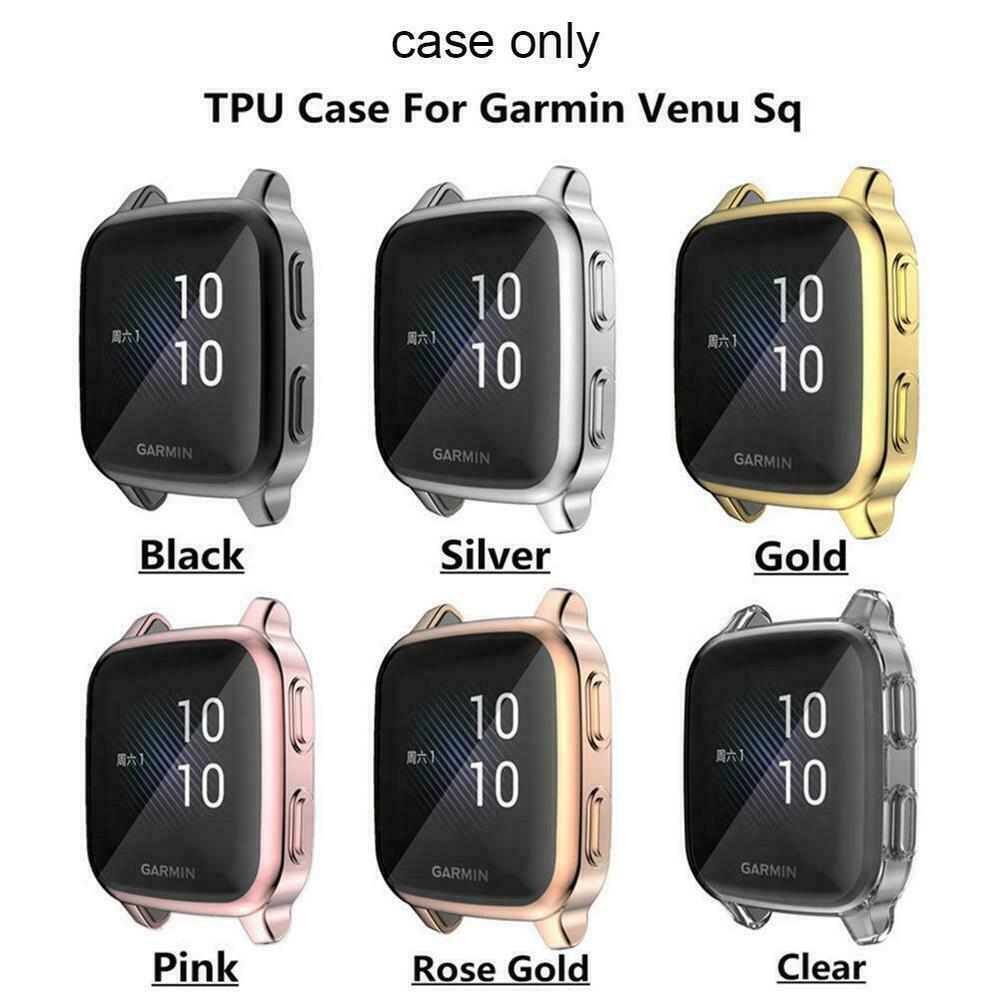 For Garmin Venu SQ Watch Watch Protective Case Shell Screen Protector Cover K7X6