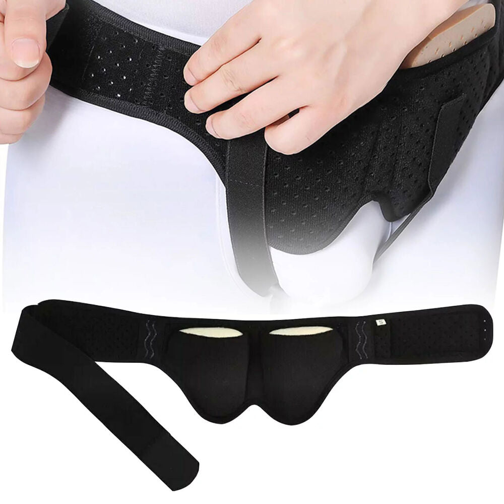 Hernia Belts Groin Hernia Support Adjustable Waist Strap With Removable Pads New