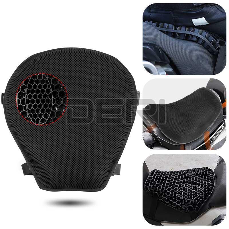 Motorcycle Seat Cushion Pillow Pad Cover Shock Absorb Gel Mat w/sleeve Motorbike