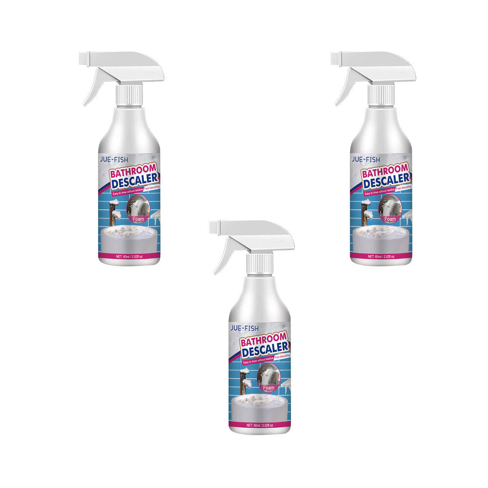 3x Bathroom Descaler Spray Jue Fish Bathroom Descaler Stubborn Stains Clean 60ml