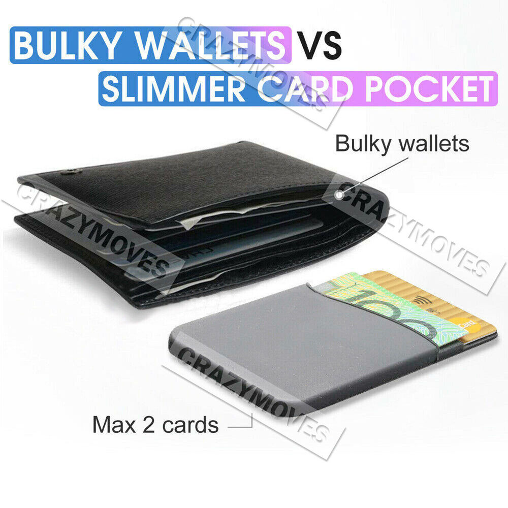 Silicone Mobile Phone Back 2 Layers Card Holder Wallet Stick On Adhesive