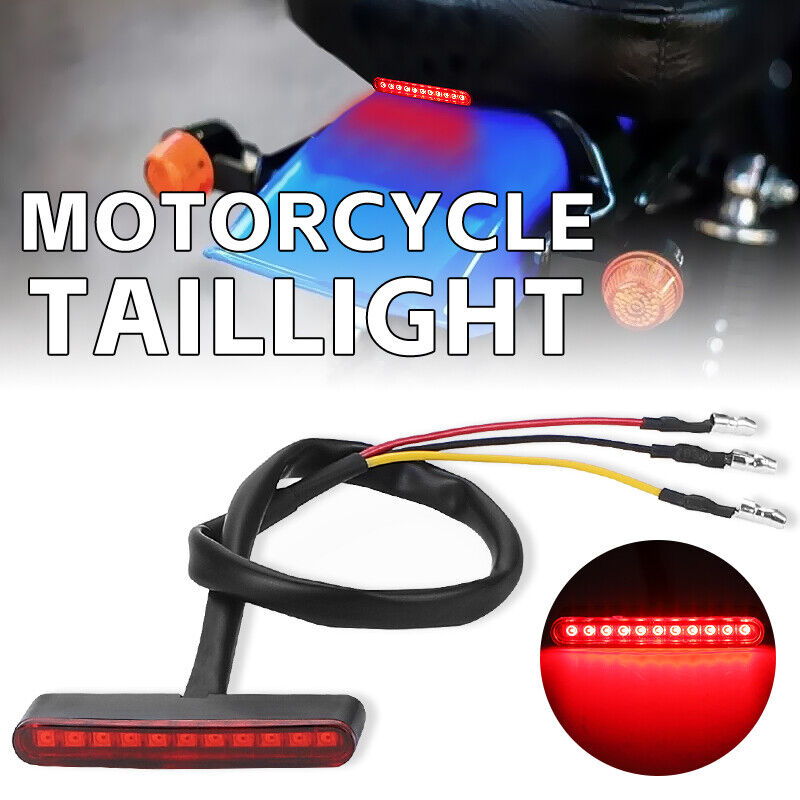 2x Universal Mini 11 LED Motorcycle Tail Light Rear Stop Running Brake Lamp 12V