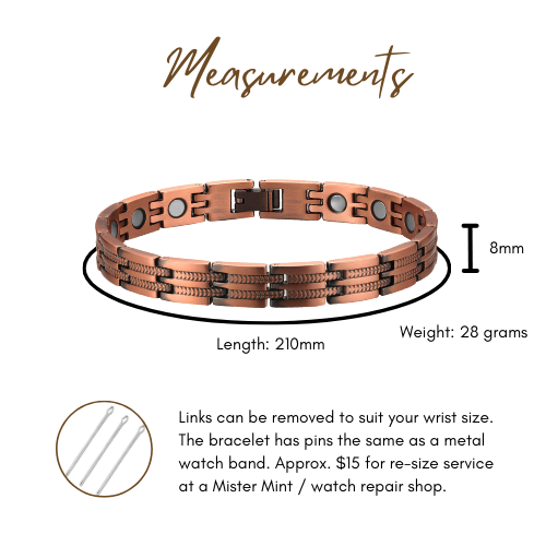 Pure Copper Magnetic Therapy Bracelet Vine Clasp Arthritis Pain Relief Woman