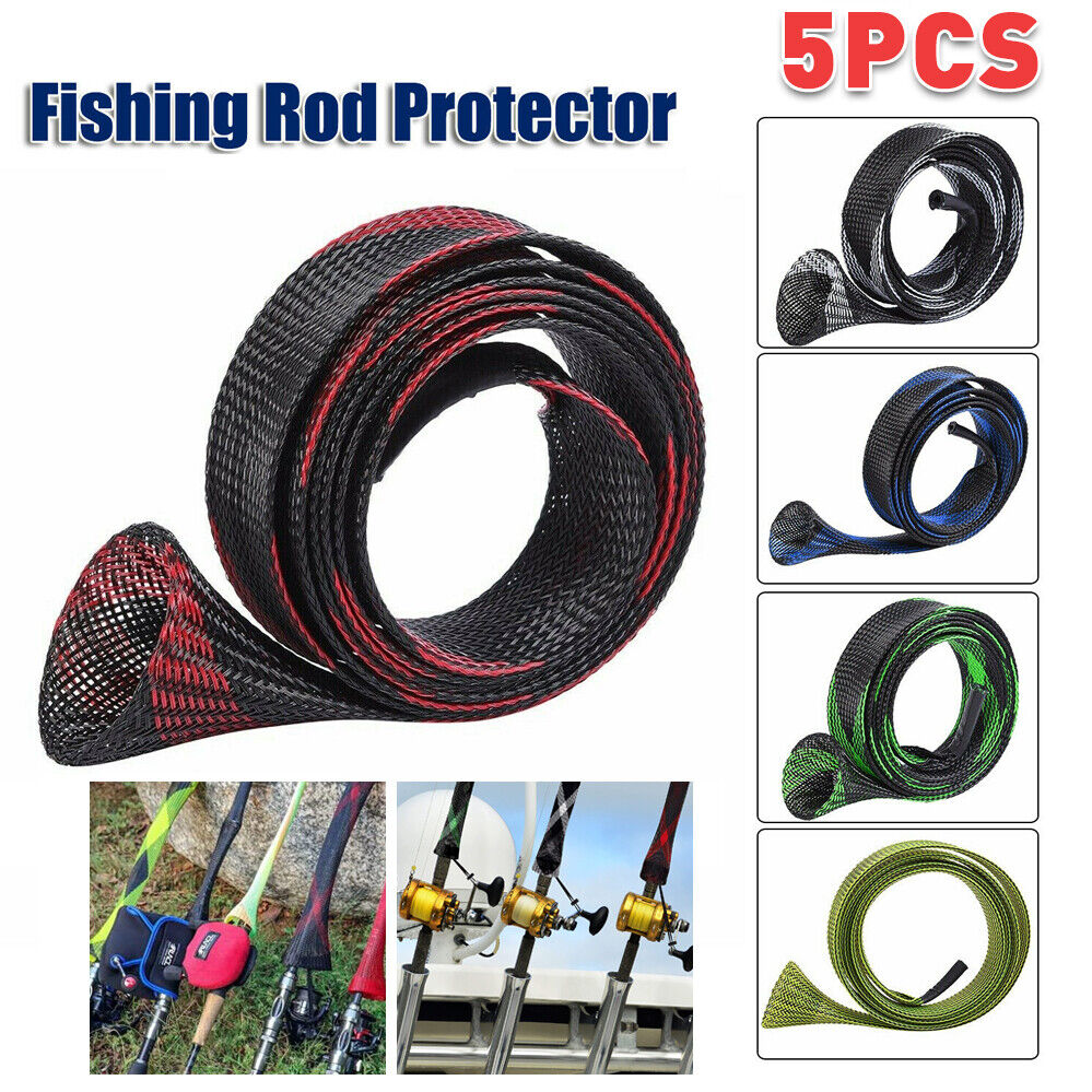 Mesh Protector Sleeve Sleeve Rod Fishing Rod Sock Pole Glove Tools 170cm 5pc