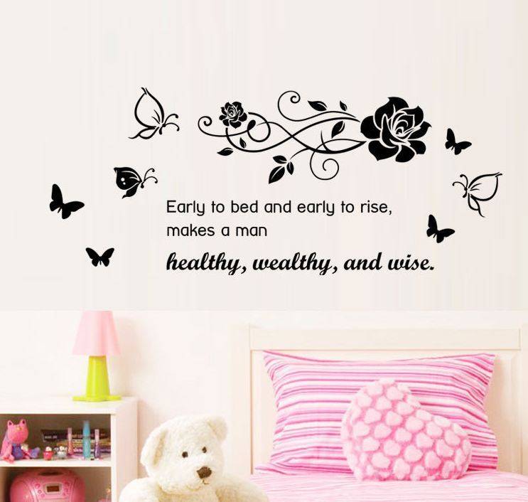 Wall Stickers Removable Early Healthy Home Living Room Bedroom Decal Picture Art