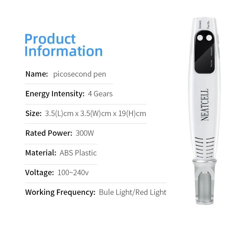 laser picosecond pen for spot removal, tattoo washing, machine for eyebrow washi