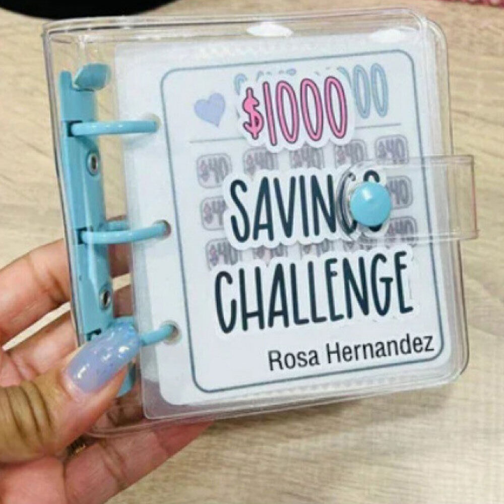 Mini Cash Envelope Challenge Binder Budget Binder Savings Book Save $1000-150