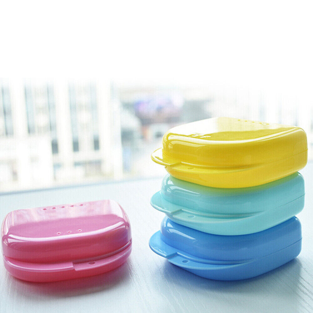 4pcs Orthodontic Retainer Box Sport Mouth Case Dental Denture Teeth Guard Storage