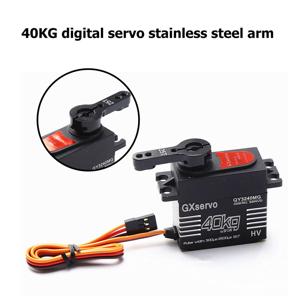 1/8 1/10 RC Car 25T Steel Steering Gear Arm 40KG High Torque Digital Servo Kit