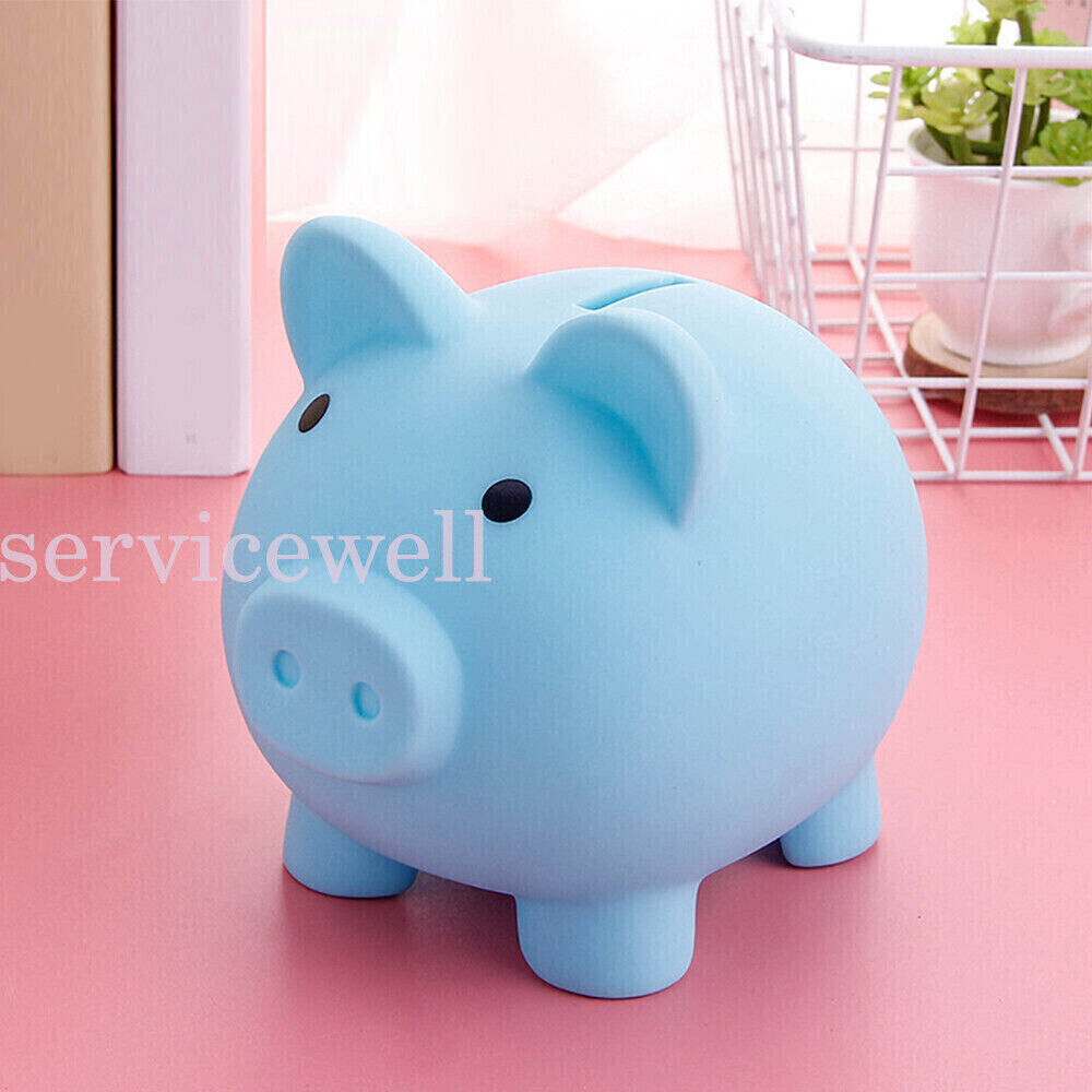 Toy Kids Gift Coin Money Save Openable Box Pig Cash Tin Piggy Bank Plastic Cute