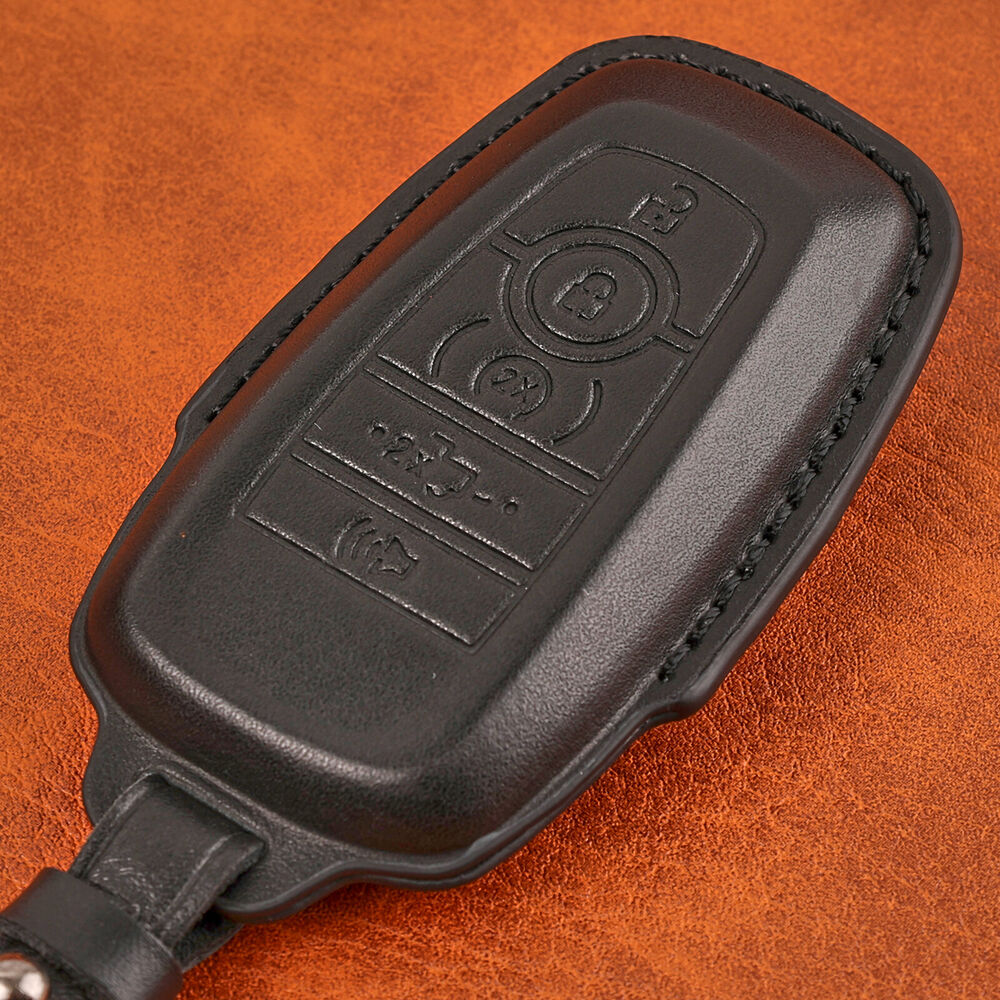 5Buttons Remote Key Fob Leather Case Cover Holder For Ford Explorer Edge 2022