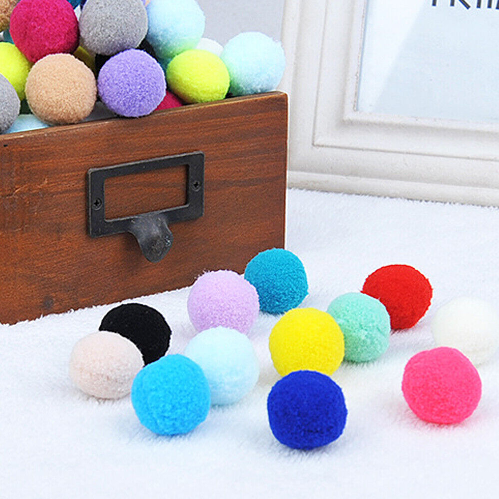 Pom Pom Balls Cat Pom Cat Toys Ball Stretch Plush Ball Interactive Kitten Toys