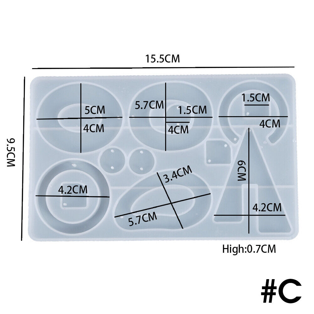 Silicone Resin Mold for Jewelry Earrings Pendant DIY Making Mould Craft Tools