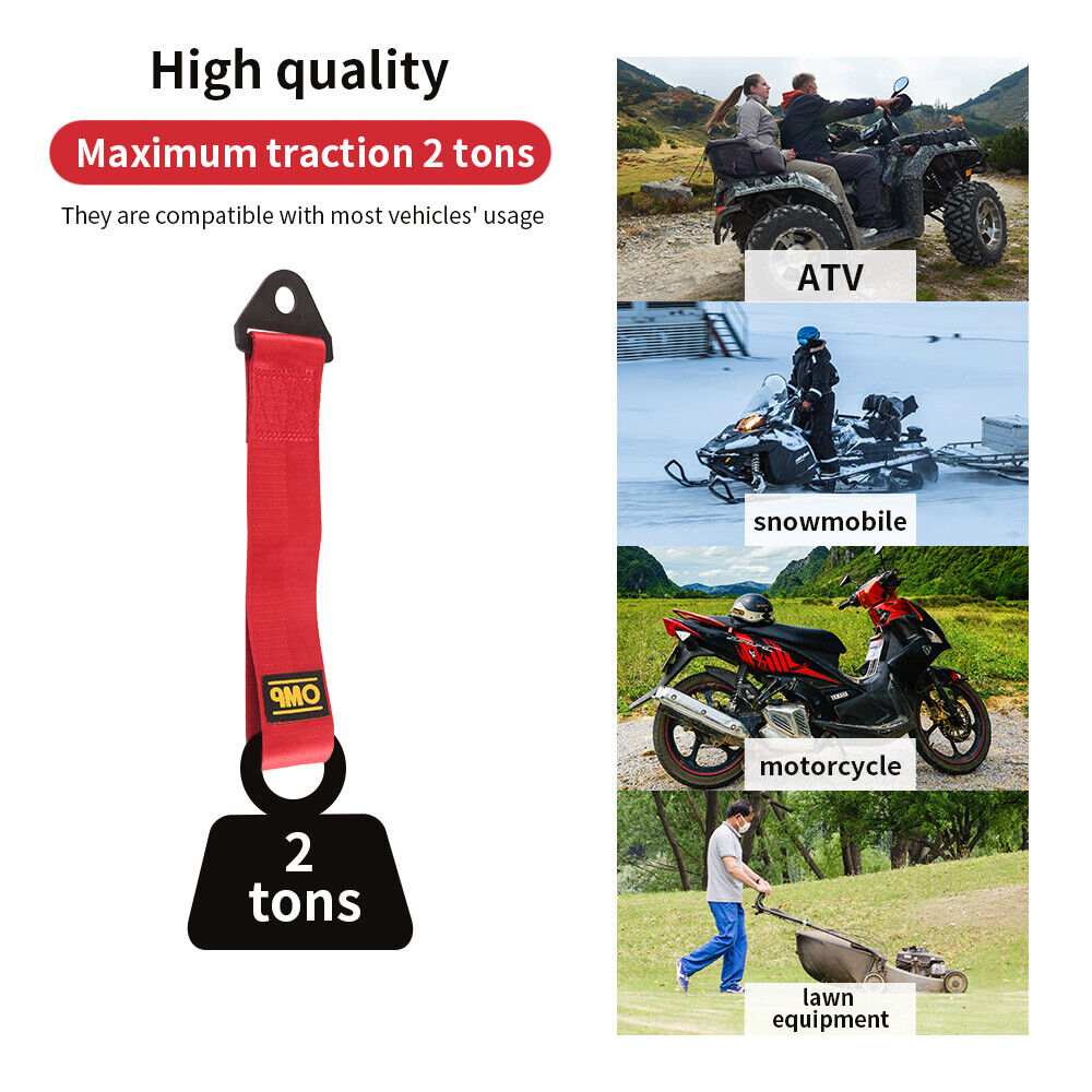 Universal Tow Strap Towing Rope High Strength Nylon Car Van OMP Trailer Tow Belt