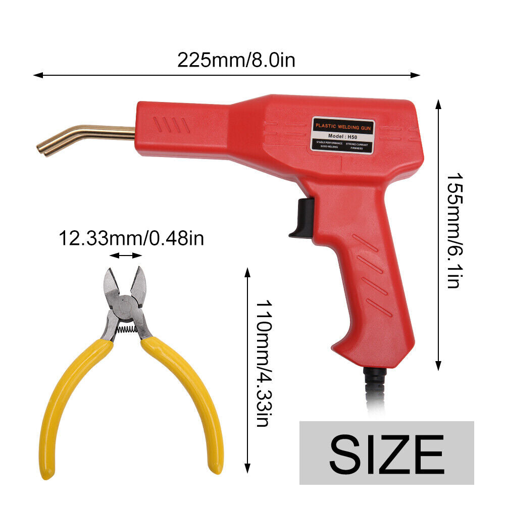 Handheld Welder Weld Plastic Repair Machine Crack Hot Stapler Garage Tools Red