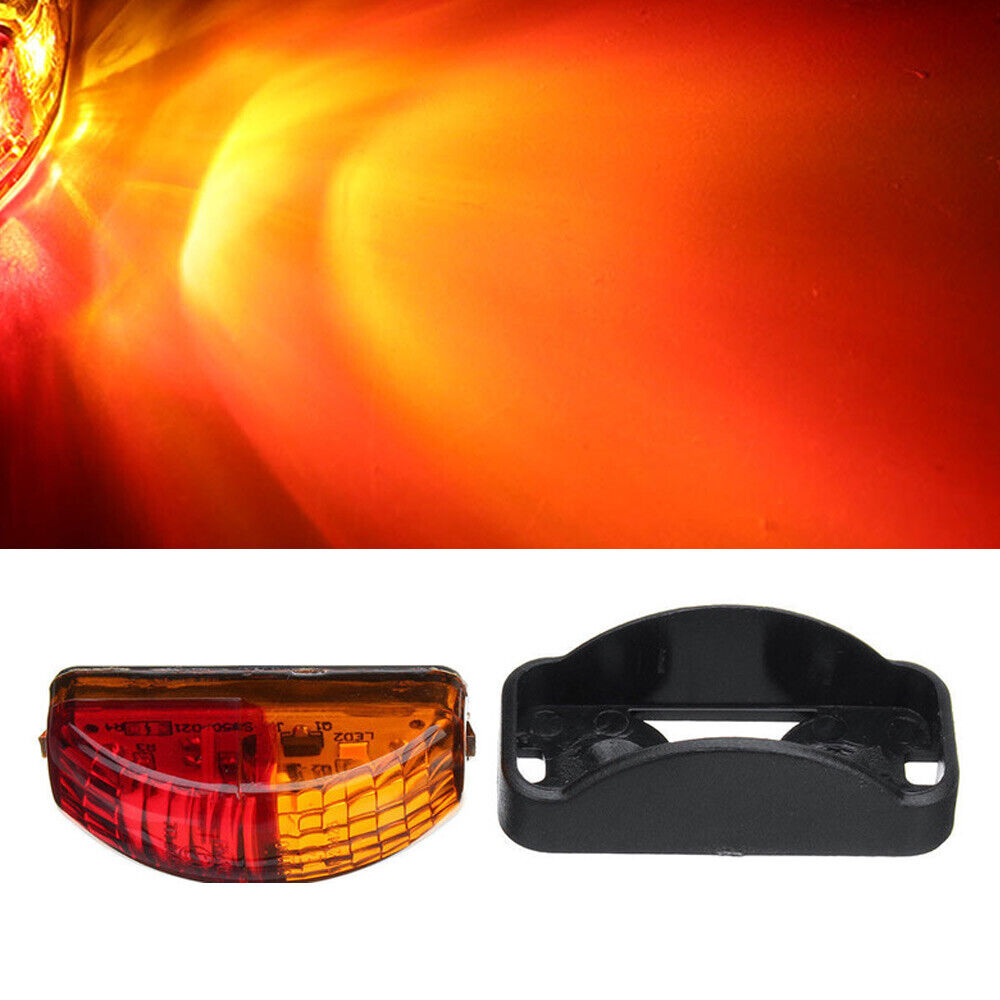 4pcs Led Clearance Trailer Lights Multi Volt Side Marker Lamp Amber Red Truck Caravan