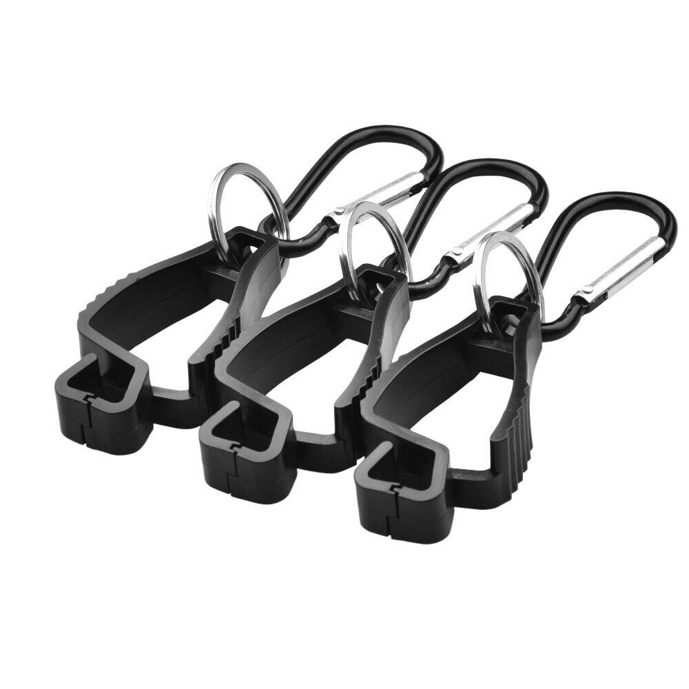 3Pc Glove Clip Clamp Grabber Interlock Carabiner Hook Holder Guard Safety Wo#T