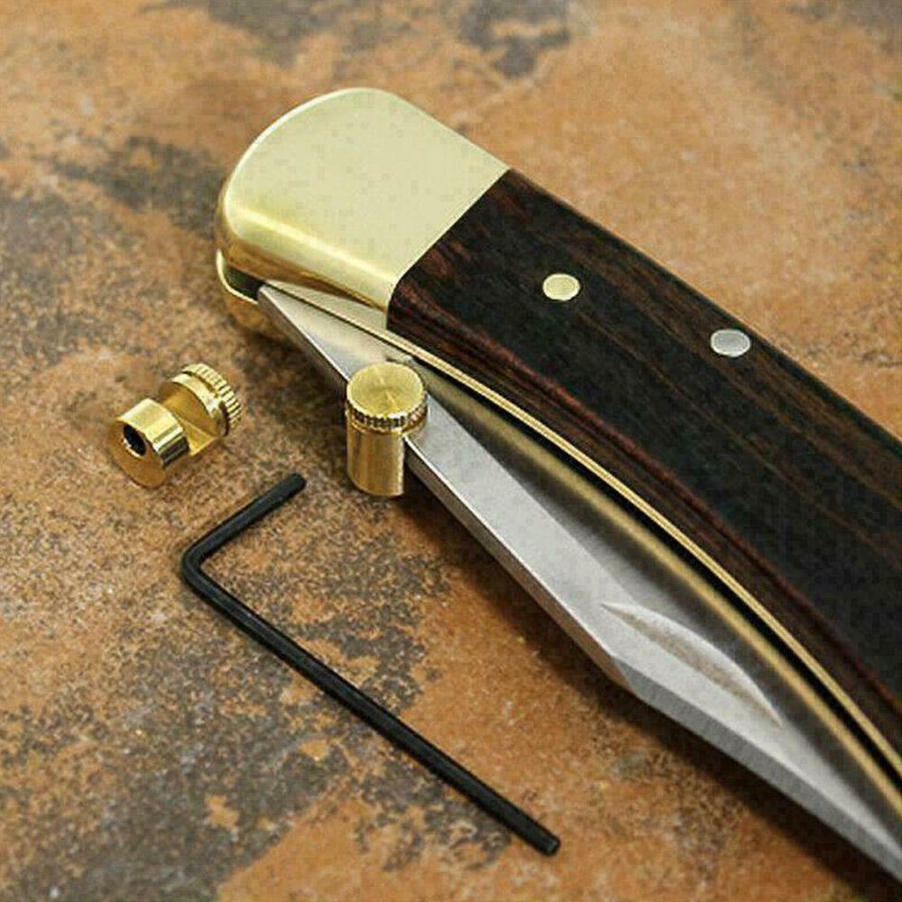 QUICK ATTACH THUMB STUD STAINLESS STEEL ONE HAND KNIFE OPENER