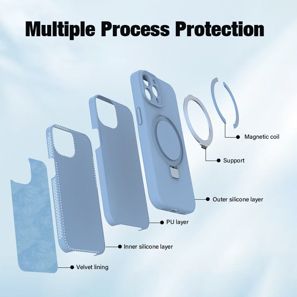 Liquid Silicone Soft Case For iPhone 15 14 13 12 11 Pro Rubber Gel Bumper Cover