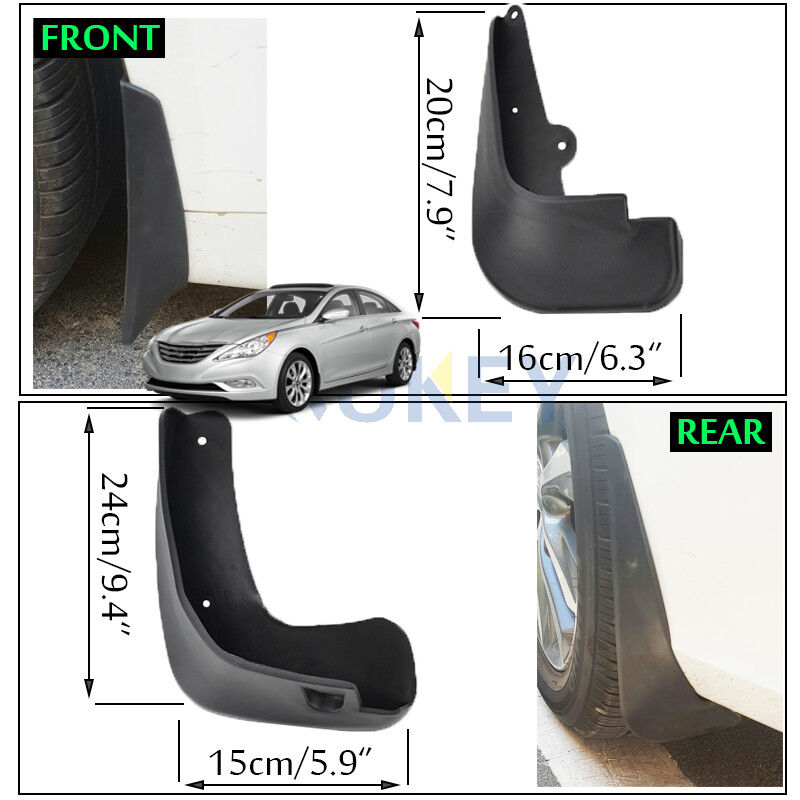 4pcs OE Style Mud Flaps For Hyundai Sonata 2011 2012 2013 Splash Guards Mudguards NEW