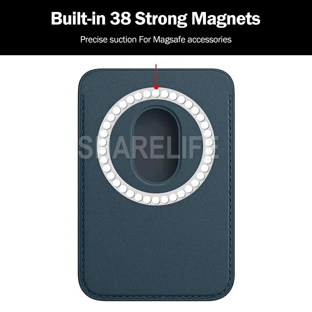 Magsafe Magnetic Luxury Leather Card Holder Wallet Case For iPhone 15 14 13 12