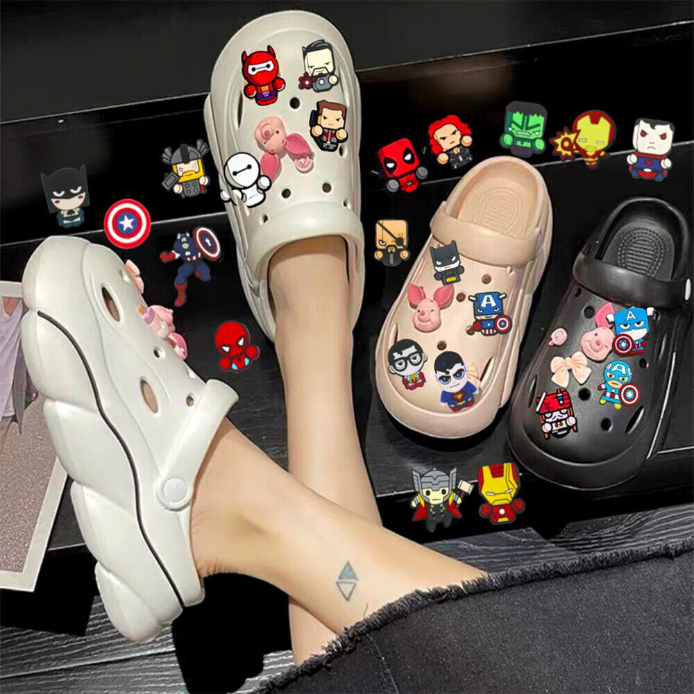 300Pcs Mixed Random Cartoon Cute PVC Shoes Charms