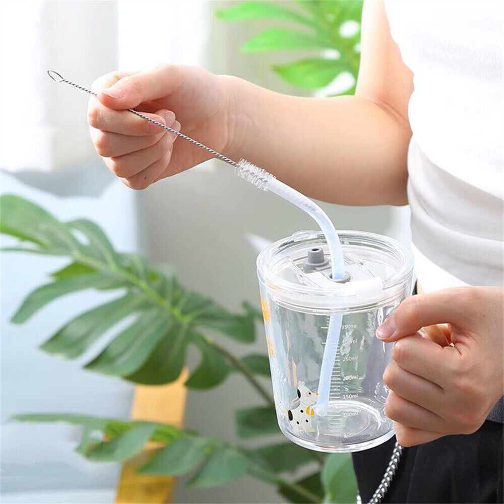 10Pcs Nylon Reusable Straw Brush Cleaner Bottle Small Long Cleaning Tube Pipe