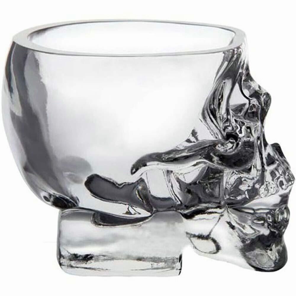 2X Crystal Vodka Whiskey Shot Skull Head Glass Cup Drinkware For Home Party