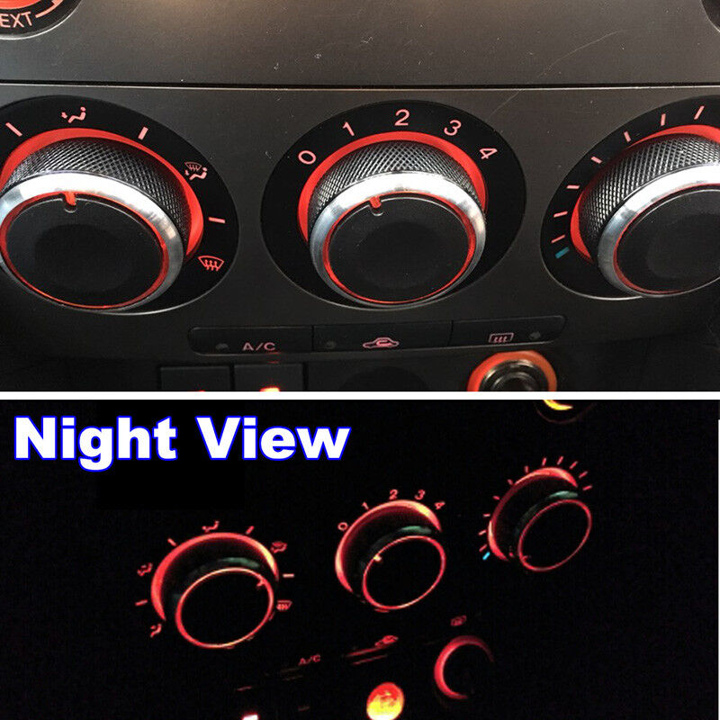 3Pcs FITFOR MAZDA 3 M3 SWITCH KNOB HEATER CLIMATE CONTROL BUTTON DIALS A/C COVER