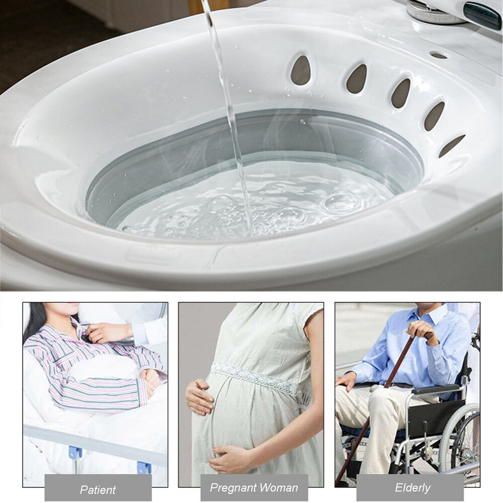 Portable Hemorrhoid Therapy Sitz Bath Toilet Bidet Tub fr Pregnant Patient Woman