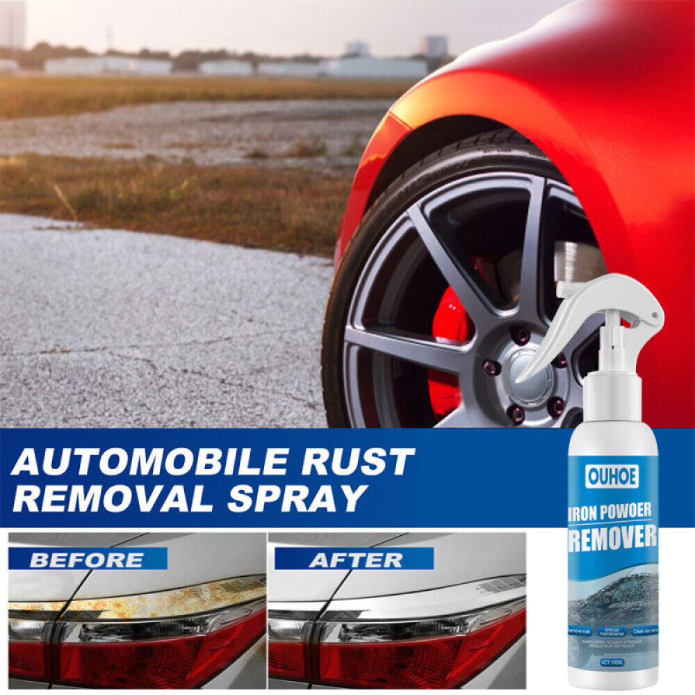 OUHOE Iron Powder Remover Car Rust Removal Spray RustOut Instant Remover Spray